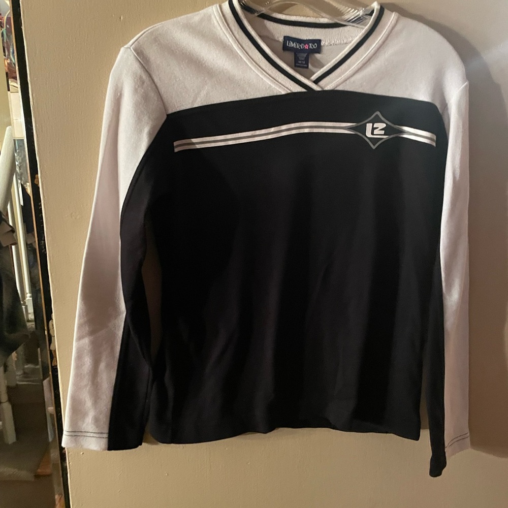 Vintage 90s Black and White Limited Too Long Sleeve Shirt